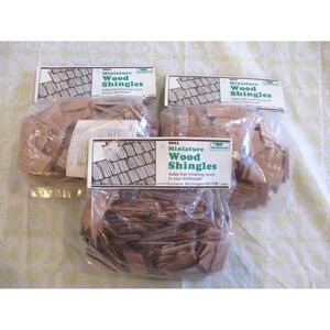 VTG Greenleaf 9003 Miniature Wood Shingles 1.5"X.75" 3 Pks of 300